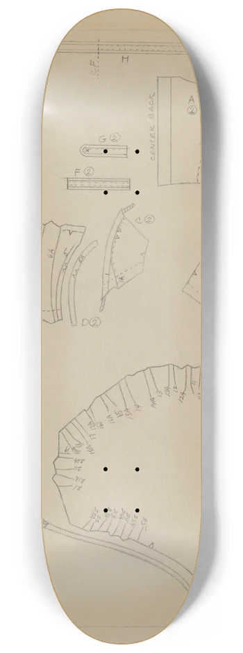 Jean Peszel - Pattern for Dress 8.25 inch art skate deck