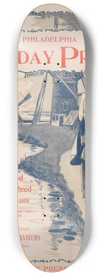 George Reiter Brill - Special features for Sunday, March 29th, 1896. 8.25 inch art skate deck