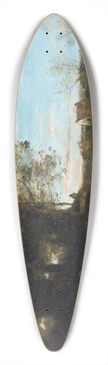 Jean-Baptiste-Camille Corot - Souvenir Des Dunes De Dunkerque 39.3 inch art pintail longboard deck