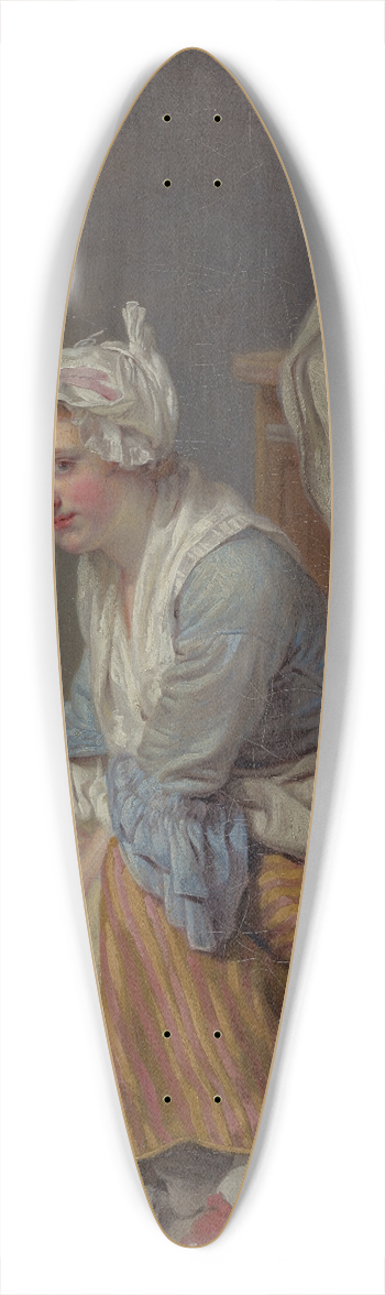 Jean-Baptiste Greuze - The Laundress (La Blanchisseuse) 39.3 inch art pintail longboard deck
