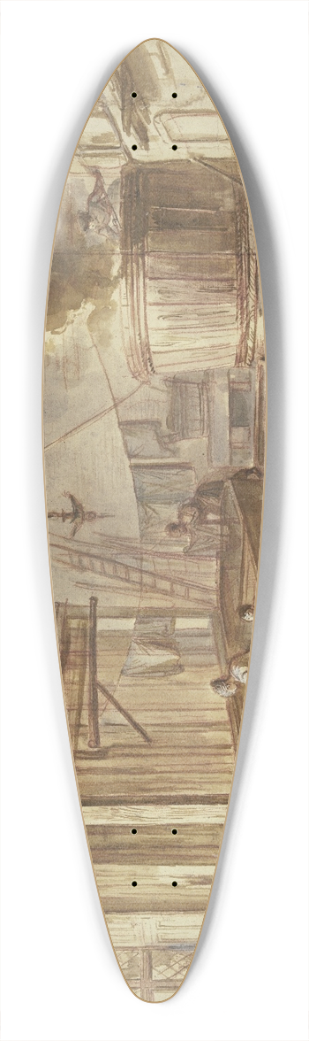 Jean-Baptiste Lallemand - Das Innere einer Waschanstalt 39.3 inch art pintail longboard deck