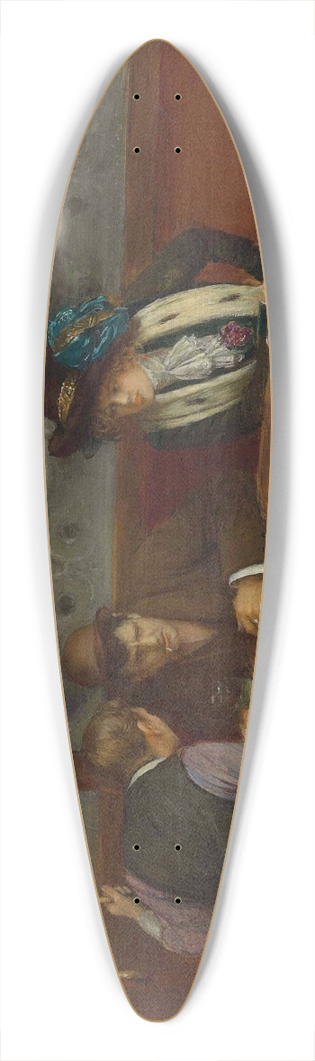 Jean Braud - Au caf 39.3 inch art pintail longboard deck