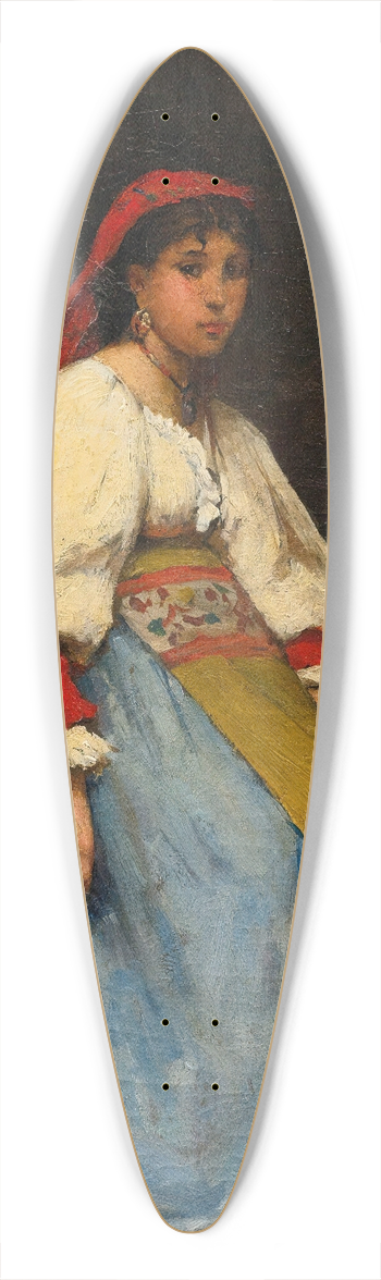 Jean Braud - LItalienne 39.3 inch art pintail longboard deck