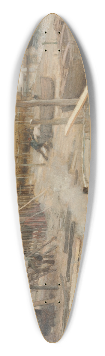 Jean Charles Cazin - The Boatyard 39.3 inch art pintail longboard deck