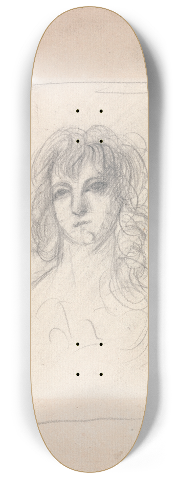 George Romney - Head of a Woman 8.25 inch art skate deck