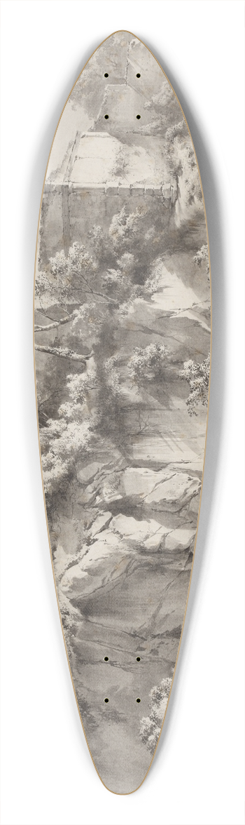 Jean-Jacques de Boissieu - Chteau Galliard 39.3 inch art pintail longboard deck