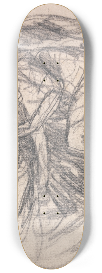 George Romney - Two Figures Aiding a Seated Figure 8.25 inch art skate deck