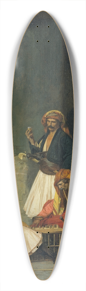 Jean-Lon Grme - The Draught Players 39.3 inch art pintail longboard deck
