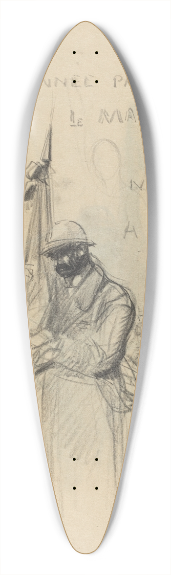 Jean-Louis Forain - Le Baiser du Drapeau 39.3 inch art pintail longboard deck