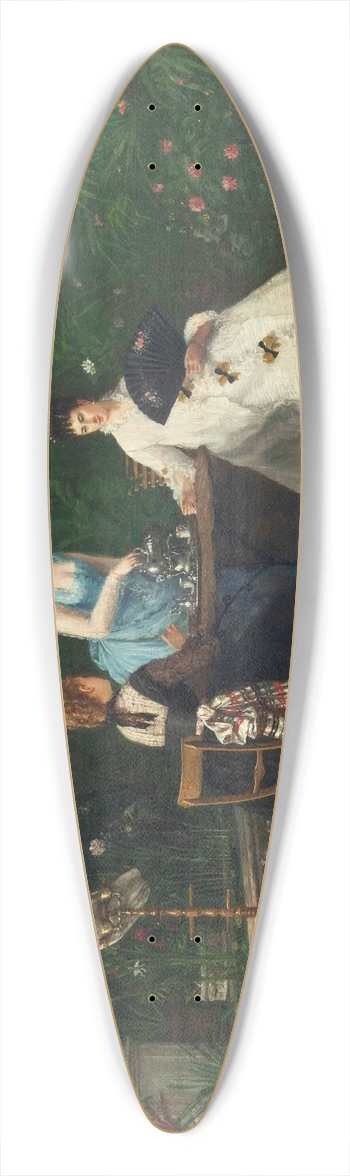 Jeanne Samson - Tea in the conservatory 39.3 inch art pintail longboard deck