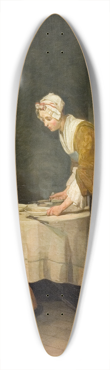 Jean Simon Chardin - Saying Grace 39.3 inch art pintail longboard deck