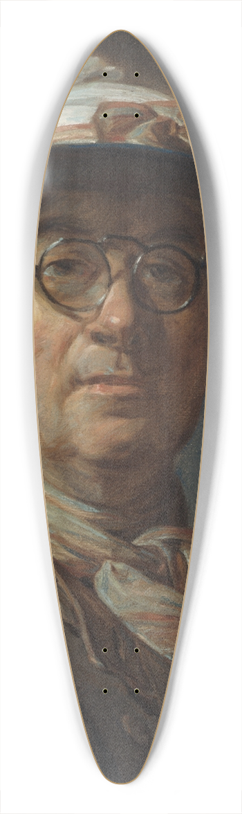 Jean Simon Chardin - Self-Portrait with a Visor 39.3 inch art pintail longboard deck