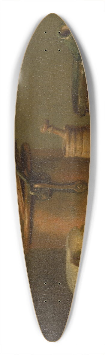 Jean Simon Chardin - Still Life with Copper Pot, Cheese and Eggs 39.3 inch art pintail longboard deck