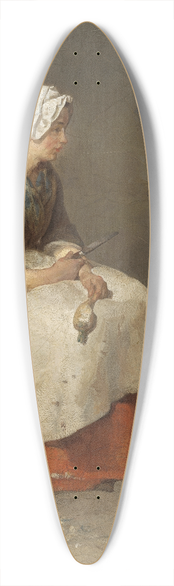 Jean Simon Chardin - The Kitchen Maid 39.3 inch art pintail longboard deck