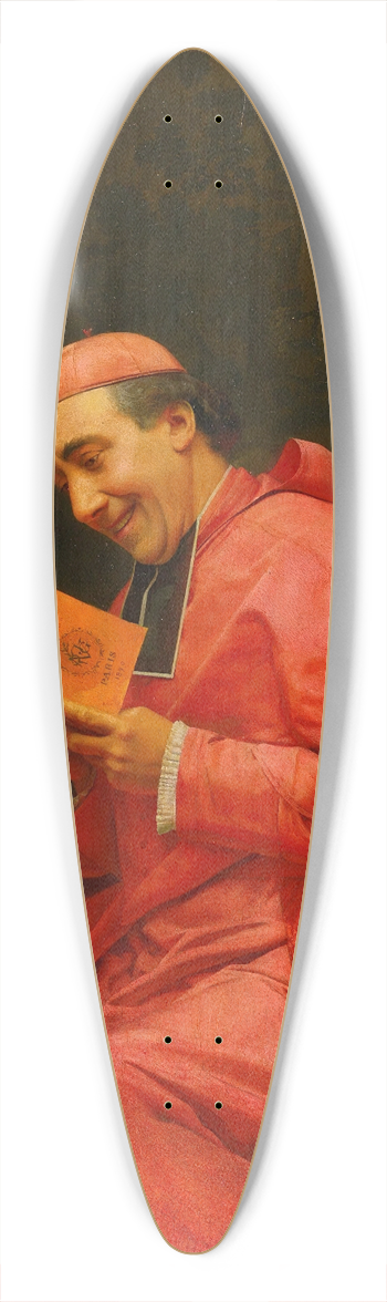 Jehan Georges Vibert - An Amusing Read 39.3 inch art pintail longboard deck