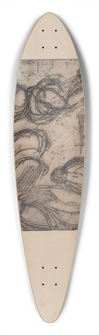 Jens Adolf Jerichau - Figurkomposition 39.3 inch art pintail longboard deck