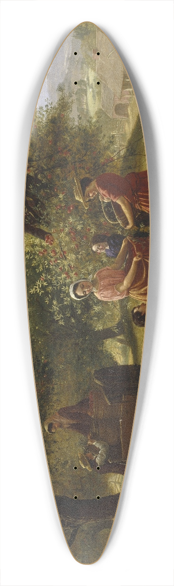 Jerome Thompson - Apple Gathering 39.3 inch art pintail longboard deck