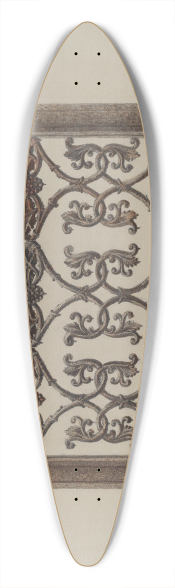 J. Howard Iams - Fence Panel 39.3 inch art pintail longboard deck