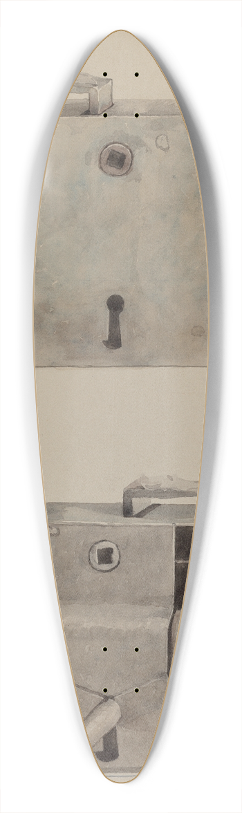 J. Howard Iams - Wrought Iron Lock 39.3 inch art pintail longboard deck
