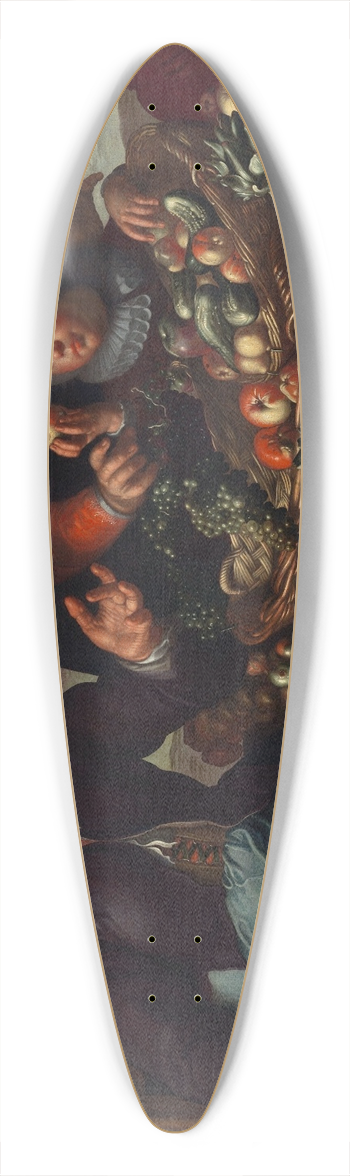 Joachim Wtewael - The Fruit And Vegetable Seller 39.3 inch art pintail longboard deck