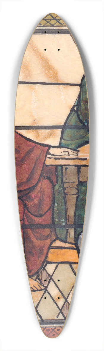 Joakim Skovgaard - Kristus i Bethania 39.3 inch art pintail longboard deck