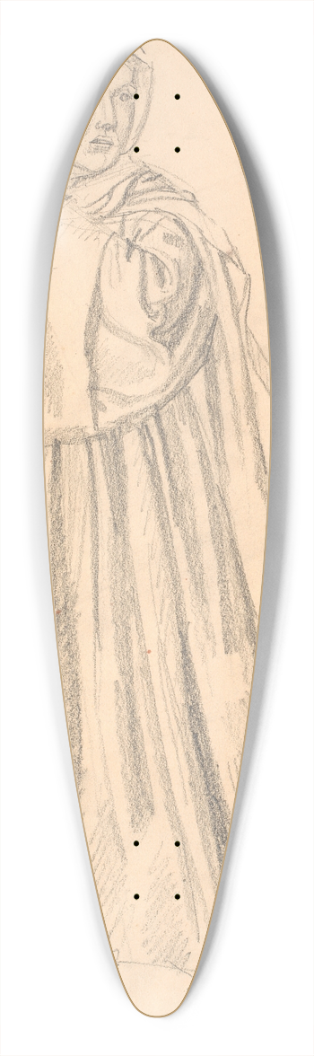Joakim Skovgaard - Stende kvinde 39.3 inch art pintail longboard deck