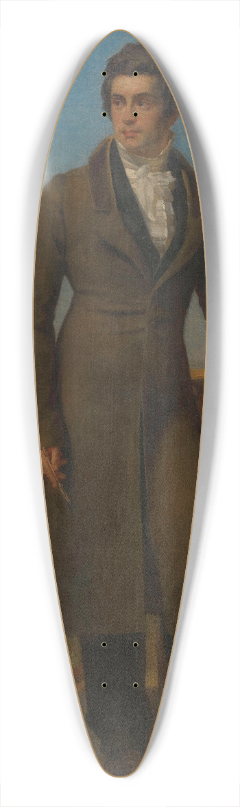 Jodocus Sebastiaen van den Abeele - Self-portrait 39.3 inch art pintail longboard deck