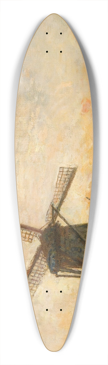 Johan Barthold Jongkind - Halage En Hollande 39.3 inch art pintail longboard deck