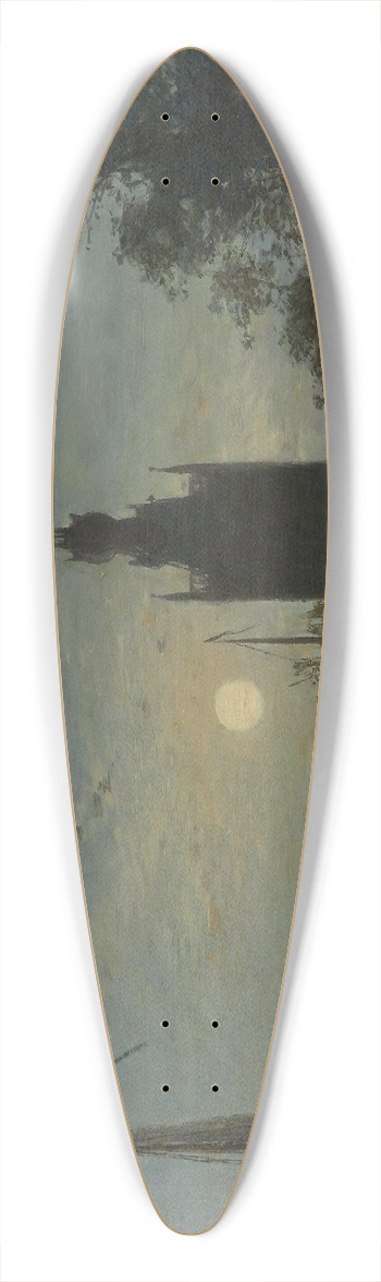 Johan Barthold Jongkind - LEglise dOverschie 39.3 inch art pintail longboard deck