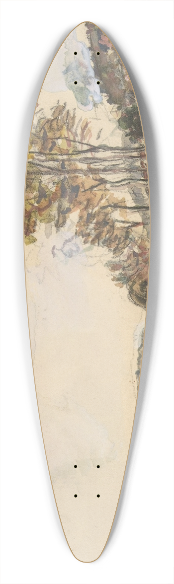 Johan Barthold Jongkind - Road near La Cte-Saint-Andr 39.3 inch art pintail longboard deck