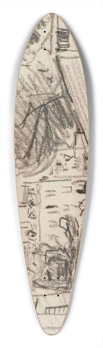 Johan Barthold Jongkind - Rue Cassini. 9me arrondissement 39.3 inch art pintail longboard deck