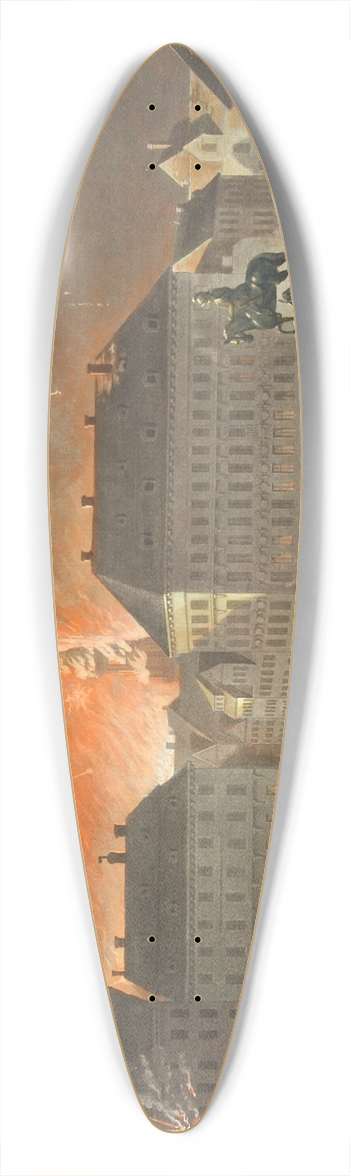 Johan Frederik Clemens - Den Rdsomste Nat i Kibenhavn 39.3 inch art pintail longboard deck
