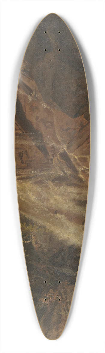 Johan Fredrik Eckersberg - Norwegian Landscape 39.3 inch art pintail longboard deck