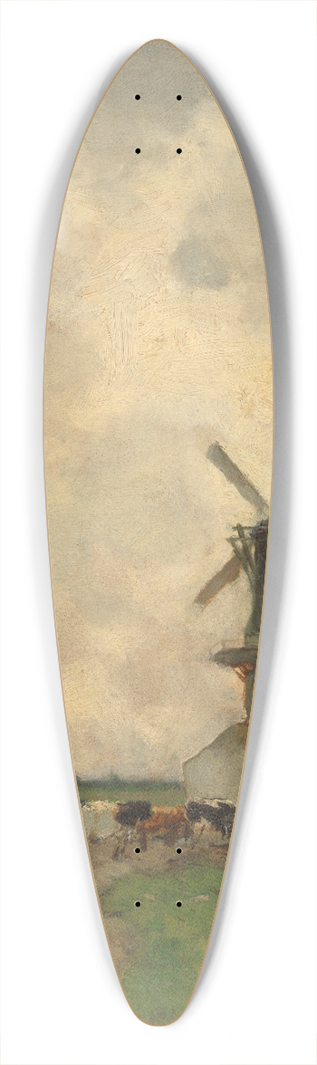 Johan Hendrik Weissenbruch - The Mill 39.3 inch art pintail longboard deck