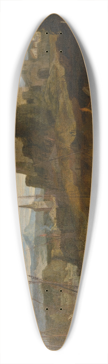 Johann Anton Eismann - Seaside Landscape II. 39.3 inch art pintail longboard deck