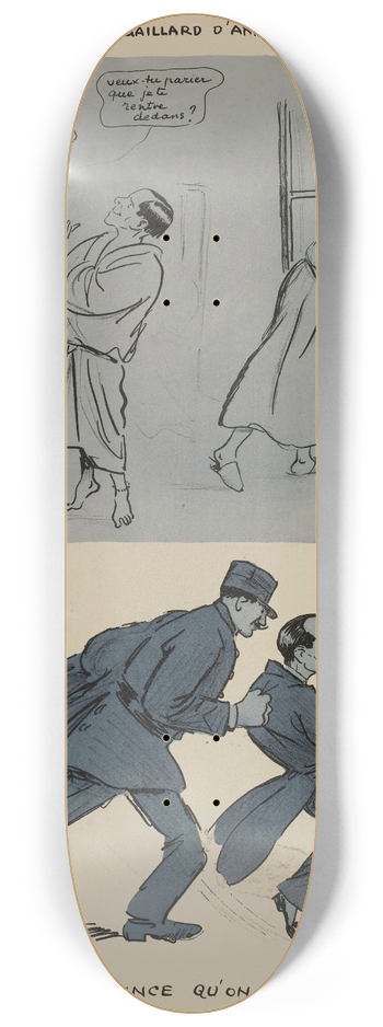 Georges Goursat (Sem) - Branle-bas au gaillard darrire 8.25 inch art skate deck