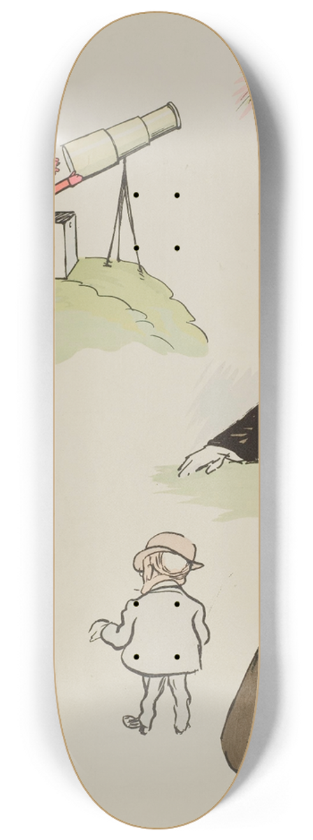 Georges Goursat (Sem) - cinq hommes non identifis dont Santos Dumont, Sol Joel et Boldini 8.25 inch art skate deck