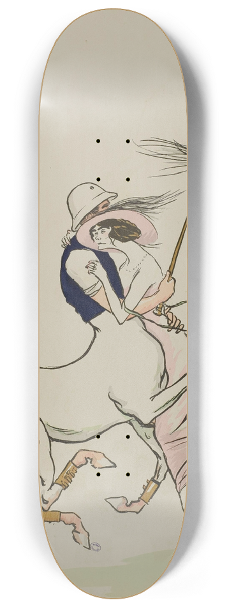 Georges Goursat (Sem) - Coco ; Gabrielle Chanel, Arthur Capel 8.25 inch art skate deck