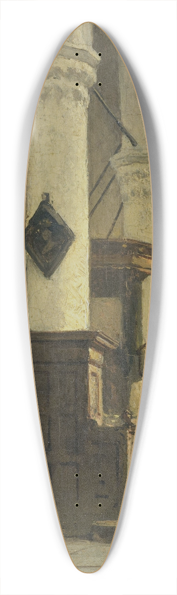 Johannes Bosboom - Church Interior 39.3 inch art pintail longboard deck