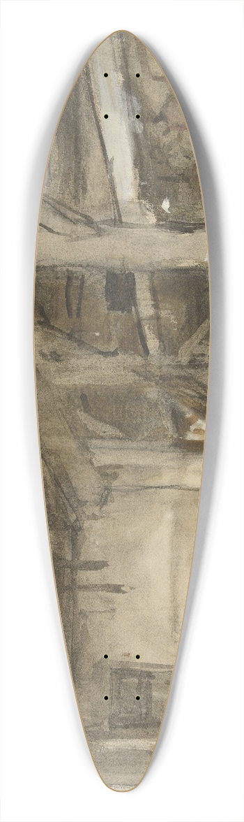 Johannes Bosboom - Stalinterieur 39.3 inch art pintail longboard deck