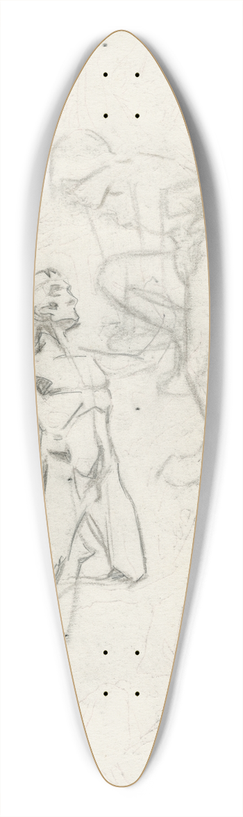 Johannes Josephus Aarts - Oedipoes en de sfinx 2 39.3 inch art pintail longboard deck