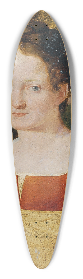 Johann Evangelist Scheffer von Leonhardshoff - Mdchenportrt 39.3 inch art pintail longboard deck