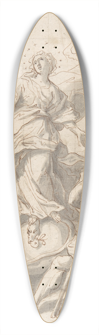 Johann Georg Bergmller - The Immaculate Virgin 39.3 inch art pintail longboard deck