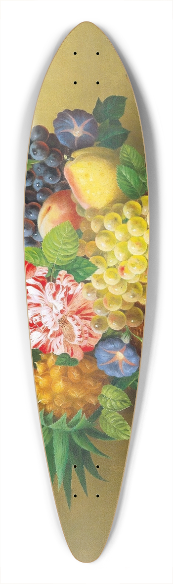 Johann Georg Seitz - Stillleben mit Frchtekorb und einem Teller mit Birnen 39.3 inch art pintail longboard deck