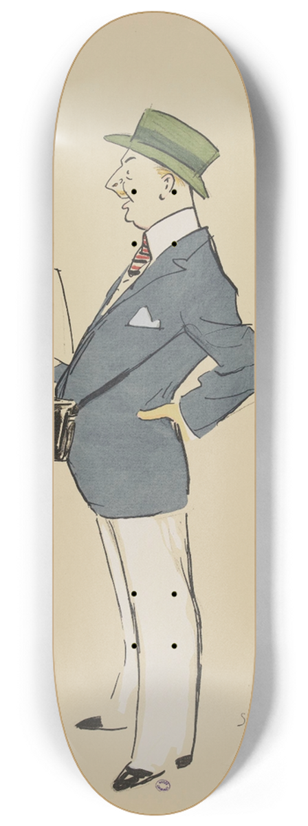 Georges Goursat (Sem) - le duc Decazes 8.25 inch art skate deck