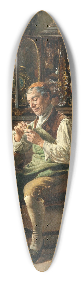 Johann Hamza - The Clock Maker 39.3 inch art pintail longboard deck