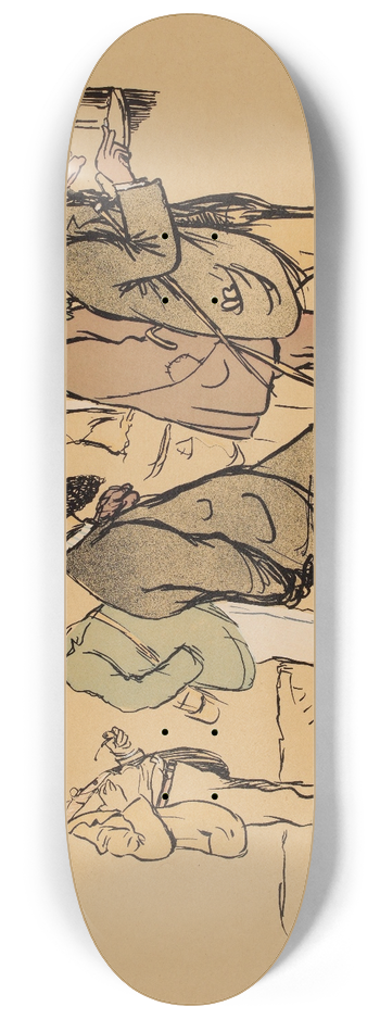 Georges Goursat (Sem) - Le mutuel a la pelouse 8.25 inch art skate deck