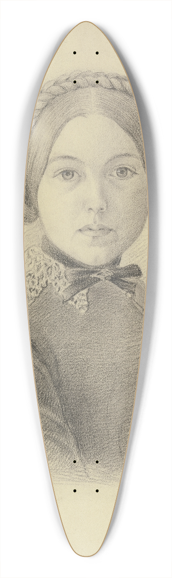 Johann Jakob Hoff - Bildnis Mathilde Hoff, Schwester des Knstlers 39.3 inch art pintail longboard deck