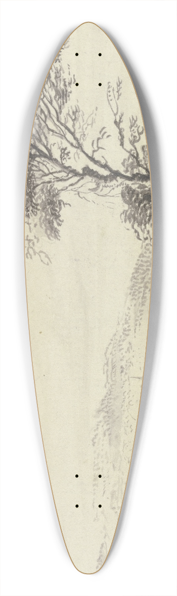 Johann Ludwig Aberli - Weite Landschaft mit Bumen 39.3 inch art pintail longboard deck
