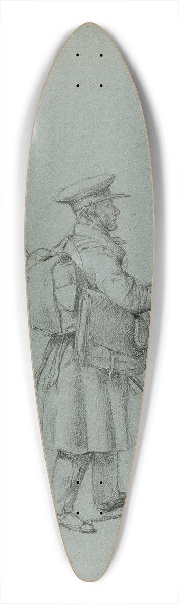 Johann Peter Krafft - Studie eines reisenden Malers 39.3 inch art pintail longboard deck